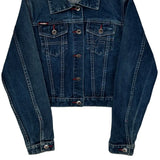 Fubu Cropped Denim Jacket - Medium Blue Cotton