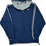Adidas Jacket - Large Blue Polyester