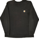 Carhartt Long Sleeve T-Shirt - Large Black Cotton