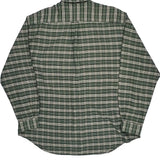 Nautica Checked Shirt - XL Green Cotton Blend