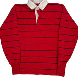 Unbranded Striped Rugby Shirt - Medium White Cotton