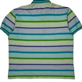 Lacoste Striped Polo Shirt - Large Multicoloured Cotton
