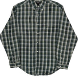 Ralph Lauren Checked Shirt - Large Green Cotton Blend