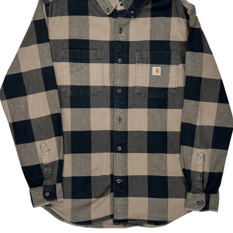 Carhartt Checked Flannel Shirt - Medium Beige Cotton