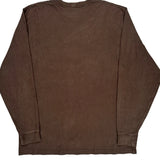 Construction Worker Graphic Carhartt Graphic Long Sleeve T-Shirt - Large Brown Cotton