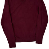 Tommy Hilfiger Jumper - XL Burgundy Wool Blend