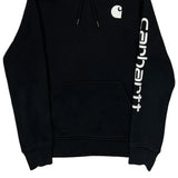 Carhartt Spellout Hoodie - Small Black Cotton