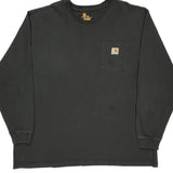 Carhartt Long Sleeve T-Shirt - 2XL Black Cotton