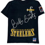 Pittsburgh Steelers Nutmeg Football T-Shirt - Small Black Cotton