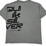 Quiksilver Graphic T-Shirt - Large Gray Cotton