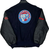 Lakeshore Lions Outer Boundary Graphic Varsity Jacket - Small Black Leather