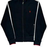 Polo By Ralph Lauren Striped Track Jacket - Medium Black Cotton