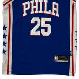 Philadelphia 76ers #25 Simmons Nike NBA Jersey - Medium Blue Polyester