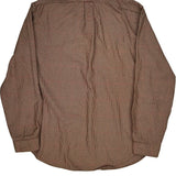 Whitfield Classic Fit Polo By Ralph Lauren Checked Shirt - Large Brown Cotton