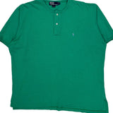 Polo By Ralph Lauren Henley Polo Shirt - XL Green Cotton
