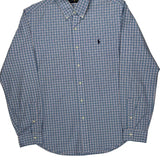 Ralph Lauren Checked Shirt - Large Blue Cotton