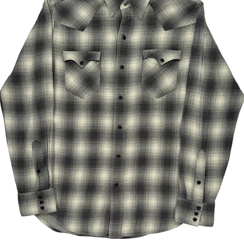 Polo By Ralph Lauren Checked Flannel Shirt - Medium Grey Cotton