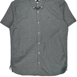 Tommy Hilfiger Short Sleeve Shirt - XL Gray Cotton