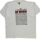 Bingo Fruit Of The Loom T-Shirt - XL White Cotton Blend