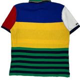 Polo By Ralph Lauren Striped Polo Shirt - Medium Multicoloured Cotton