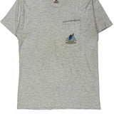 Indian Shores Fl Fruit Of The Loom Single Stitch T-Shirt - Large Gray Cotton