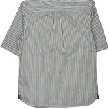 Tommy Hilfiger Striped Short Sleeve Shirt - Medium Blue Cotton