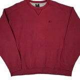 Starter Sweatshirt - Large Red Cotton