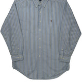 Yarmouth Ralph Lauren Striped Shirt - Medium Blue Cotton