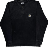 Carhartt Long Sleeve T-Shirt - Medium Black Cotton