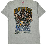 Green Bay Packers Fruit Of The Loom Single Stitch T-Shirt - Large Grey Cotton
