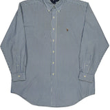Yarmouth Ralph Lauren Striped Shirt - Large Blue Cotton