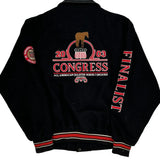 All American Quarter Horse Congress Schneiders 2003 Finalist Varsity Jacket - XS Black Wool Blend