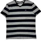 Lacoste Striped T-Shirt - XL Black Cotton