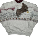 Eagle Unbranded Graphic Sweatshirt - XL Grey Cotton