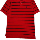Polo By Ralph Lauren Striped Polo Shirt - XL Red Cotton