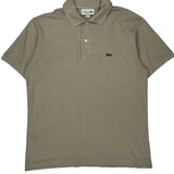 Lacoste Polo Shirt - Small Beige Cotton
