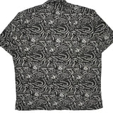 Clayton Polo By Ralph Lauren Graphic Short Sleeve Shirt - Large Black Cotton