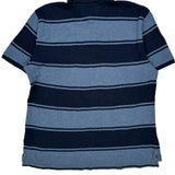 Tommy Hilfiger Striped Polo Shirt - Large Blue Cotton