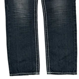 True Religion Contrast Stitch Jeans - 34W 30L Dark Wash Denim