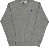 Blank Russell Athletic Sweatshirt - Large Grey Cotton Blend