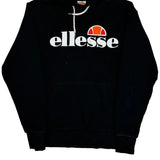 Ellesse Spellout Hoodie - Small Black Cotton
