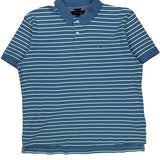 Tommy Hilfiger Striped Polo Shirt - XL Blue Cotton