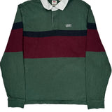 Levis Striped Rugby Shirt - Large Green Cotton
