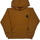 Age 8-10 Carhartt Hoodie - Small Brown Cotton