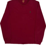 Polo By Ralph Lauren Long Sleeve T-Shirt - Large Burgundy Cotton