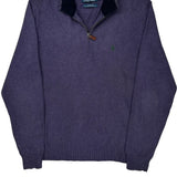 Polo By Ralph Lauren 1/4 Zip - Large Purple Cotton