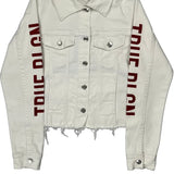 True Religion Cropped Denim Jacket - Small White Cotton