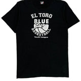 Single Stitch Screen Stars Jersey - Medium Black Cotton Blend