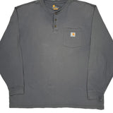 Original Fit Carhartt Long Sleeve T-Shirt - 2XL Grey Cotton