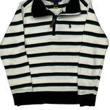 Age 3 Polo By Ralph Lauren Striped Rugby Shirt - XS White Cotton